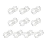 PATIKIL 10pcs Door Handle Stopper, 15/17mm Hole Door Knob Stoppers Wall Protector Bumpers Reusable PVC Plastic Silicone for Home Cabinets Lever Buffer Shield, Transparent(Double Holes)