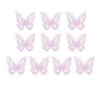 PATIKIL 10Pcs Embroidery Lace Butterfly Applique, 2"x2.4"Butterfly Sew Iron On Patch with Double Layer Organza Appliques for Clothing Wedding Dresses DIY Clothes Craft, Purple