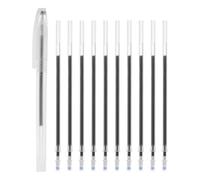 PATIKIL 10Pcs Erasable Gel Pens Refills, 1mm Heat Erasable Pens for Fabric Disappearing Ink Fabric Marking Pen for Sewing Quilting Planner Writing, Black Ink