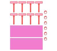 PATIKIL 10Pcs Guided Reading Strips Colorful Text Overlays Reading Bookmark with Finger Rings for Children Classroom Teacher Red/Pink