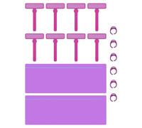 PATIKIL 10Pcs Guided Reading Strips Colorful Text Overlays Reading Bookmark with Finger Rings for Children Classroom Teacher Purple