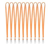 PATIKIL 10Pcs Lanyards Bulk, 43cm Badge Lanyard Neck Polyester with Lobster Clasp for ID Badge Keys Worker Name Tag Wallet Cruise Phone Events Office, Orange