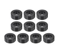 PATIKIL 10pcs M10 Aluminium Spacers, 3/8" ID x 3/4" OD Round Standoff Spacer, Unthreaded Metal Spacers for 3/8" M10 Screws Bolts, Black 5/16" Length