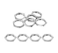 PATIKIL 10Pcs M14x1.5x3mm Brass Hex Nuts, Metric Fine Thread Finished Hardware Screw Nuts Fasteners for Machinery Manufacturing Industrial Use, 16mm Width Nickel Color
