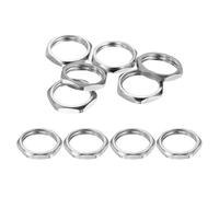 PATIKIL 10Pcs M16x1.5x3mm Brass Hex Nuts, Metric Fine Thread Finished Hardware Screw Nuts Fasteners for Machinery Manufacturing Industrial Use, 18mm Width Nickel Color