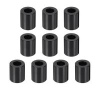 PATIKIL 10pcs M5 Aluminium Spacers, 3/16" ID x 3/8" OD Round Standoff Spacer, Unthreaded Metal Spacers for 3/16" M5 Screws Bolts, Black 1/2" Length