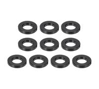 PATIKIL 10pcs M6 Aluminium Spacers, 1/4" ID x 1/2" OD Round Standoff Spacer, Unthreaded Metal Spacers for 1/4" M6 Screws Bolts, Black 3/32" Length