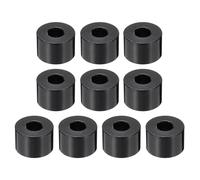 PATIKIL 10pcs M6 Aluminium Spacers, 1/4" ID x 5/8" OD Round Standoff Spacer, Non-Threaded Metal Spacers for 1/4" M6 Screws Bolts, Black 3/8" Length