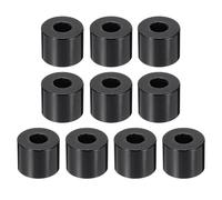 PATIKIL 10pcs M6 Aluminium Spacers, 1/4" ID x 5/8" OD Round Standoff Spacer, Non-Threaded Metal Spacers for 1/4" M6 Screws Bolts, Black 1/2" Length