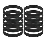 PATIKIL 10Pcs Nothing Impossible Motivational Wristbands, Personalized Bands with Text Silicone Wristbands Custom Rubber Bracelets for for Fitness Workouts Exercise Basketball, Black