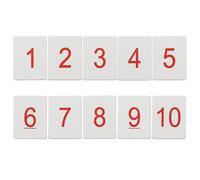 PATIKIL 10PCS Rectangle Number Tags 1-10, 3x4CM Table Number Key Tags Plastic Numbered for Organizer Drawing Prizes Field Sales Clothes Labels, White