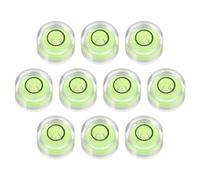 PATIKIL 10pcs Round Bubble Level 12x7mm Mini Circular Bullseye Spirit Levels Measuring Layout Tools for Leveling Camera Tripod Telescope Workshop Turntable Pictures Frame, Green