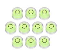 PATIKIL 10pcs Round Bubble Level 17x10mm Mini Circular Bullseye Spirit Levels Measuring Layout Tools for Leveling Camera Tripod Telescope Workshop Turntable Pictures Frame, Green