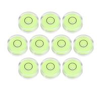 PATIKIL 10pcs Round Bubble Level 25x10mm Mini Circular Bullseye Spirit Levels Measuring Layout Tools for Leveling Camera Tripod Telescope Workshop Turntable Pictures Frame, Green