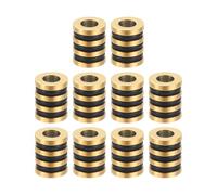 PATIKIL 10Pcs Stainless Steel Big Hole Gold Paracord Column Beads Grooved Tube Loose Column Spacer Beads 4mm Large Hole for DIY Accessories Bracelet Necklace Jewelry Making