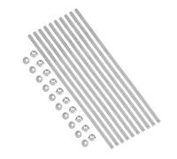 PATIKIL 10Set M4 x 0.7mm Fully Threaded Rods 6 Inch/150mm, 304 Stainless Steel All Threaded Rod Metric Right Hand Threads with 20Pcs Flange Hexagon Nut for Clamps Hangers U-Bolt