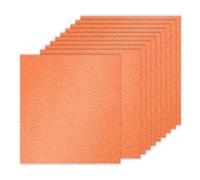 PATIKIL 10Sheets Orange Glitter Cardstock Paper, 12 x 12 in 250gsm Square Premium Sparkly Paper Craft Cardstock Paper for Scrapbook Card Making DIY Art Projects Wedding Party