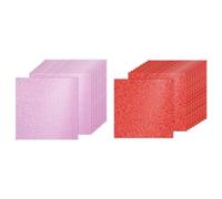PATIKIL 10Sheets Red/Pink Glitter Cardstock, 12x12In Glitter Paper Card Stock Shiny Scrapbook 250gsm Sparkly Paper Large Shimmer for Crafts Scrapbook DIY Art Wedding Party