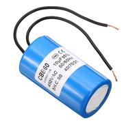 PATIKIL 10uf CBB60 Run Capacitor,1Pcs AC 450V 2 Wires 50/60Hz Motor Running Capacitor 20x35.2x64.5mm for Washing Machine, Cleaning Machine Pump Motor Star, Blue