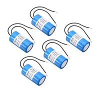 PATIKIL 10uf CBB60 Run Capacitor,5Pcs AC 450V 2 Wires 50/60Hz Motor Running Capacitor 20x35.2x64.5mm for Washing Machine, Cleaning Machine Pump Motor Star, Blue