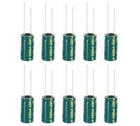 PATIKIL 10V 3300uF Electrolytic Capacitors, 10Pcs 10x20mm Aluminum High Frequency Electrolytic Capacitors for TV, LCD Monitor, Refrigerator, Circuit Boards, Green