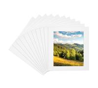 PATIKIL 10x10 Mat for 8x8 Photo, 11 Pack Precut Acid-Free Mat Board White Core Picture Frame Board for Photos Show, Prints, Art Displays, White