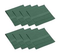 PATIKIL 10x10cm Jewelry Pouches with Band, 8 Pack Microfiber Portable Soft Storage Bags Packaging for Necklace Bracelet Earring Watch Rings Brooch, Dark Green