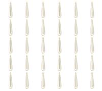PATIKIL 10x6mm Pearl Charm, 50Pcs Pearl Beads Teardrop Faux Pearl Pendant Charm with Loop Bulk Imitation for Jewelry Making Bracelets Earrings Necklace Wedding Decorations Dress, Golden