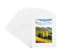 PATIKIL 10x8 Mat for 8x6 Photo, 11 Pack Precut Acid-Free Mat Board White Core Picture Frame Board for Photos Show, Prints, Art Displays, White