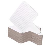 PATIKIL 10x8in Thickened Dry Erase Paddles, 32Pcs Handheld Double Side Square Answer Paddle Lined Dry Erase Boards for Voting Game Teaching Classroom Office Party