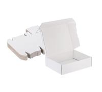 PATIKIL 10x8x3 Inch Small Shipping Boxes, 20 Pcs Corrugated Cardboard Box Gift Boxes for Packing Mailing Moving Packaging Small Business Boxes White