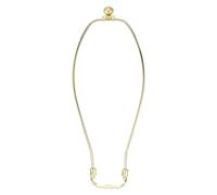 PATIKIL 11.5 Inch Lamp Harp Kit with 17.5mm Solid Brass Ball Finial, 1 Set Heavy Duty Bracket with Standard Saddle & Finial Detachable Shade Holder for Table Floor Lamps, Gold