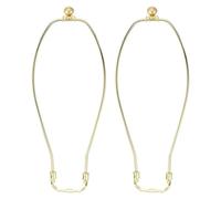 PATIKIL 11.5 Inch Lamp Harp Kit with 17.5mm Solid Brass Ball Finial, 2 Set Heavy Duty Bracket with Standard Saddle & Finial Detachable Shade Holder for Table Floor Lamps, Gold