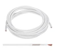 PATIKIL 11.5Ft 11 AWG High Temperature Wire, -60-350 Degrees Celsius Mica Glass Fiber Electronic Wire Insulated Heat Resistant Electronical Flexible Cable for Lamp Boiler Heater, White