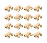 PATIKIL 11.5x4x5mm Wire Connectors Nut Terminal, 20 Pcs 5 A Brass Splicing Quick Wiring Connection Terminal Circuit Connector Nut Kit with Screws, Brass Tone