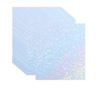 PATIKIL 11.7x8.2 Printable Holographic Sticker Paper, 10Pcs A4 Vinyl Sticker Paper Holographic Glossy Rainbow Waterproof Sticker Paper for Inkjet Laser Printer, Diamond Style