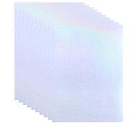 PATIKIL 11.7x8.3 Holographic Sticker Paper, 10Sheets A4 Polypropylene Self-Adhesive Transparent Waterproof Laminate Overlay Film for Photo Cards Scrapbook Decorations, Star