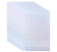 PATIKIL 11.7x8.3 Holographic Sticker Paper, 10Sheets A4 Polypropylene Self-Adhesive Transparent Waterproof Laminate Overlay Film for Photo Cards Scrapbook Decorations, Circle