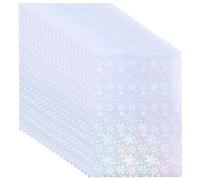 PATIKIL 11.7x8.3 Holographic Sticker Paper, 20Sheets A4 Polypropylene Self-Adhesive Transparent Waterproof Laminate Overlay Film for Photo Cards Scrapbook Decorations, Snowflake