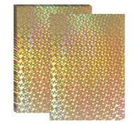 PATIKIL 11.7x8.3 Hot Stamping Foil Paper Sheet, 20 Sheets A4 Heat Transfer Hot Stamping Paper Foil for Leather DIY Logo Decor Craft Gift Package Scrapbook Card, Gold Gemstone