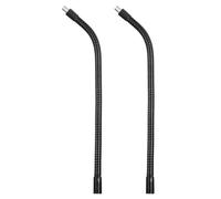 PATIKIL 11.8" Gooseneck, 2Pcs 3/8"-16 Female to Male Thread Metal Universal Hose Flexible Arm Gooseneck Tube Extension Holder for Action Camera, Phone, Microphone, Black