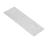 PATIKIL 11.8" x 4" 304 Stainless Steel Perforated Sheet, 0.2" Hole 19GA Expanded Metal Mesh Plate Screen Decorative Meshes for Ventilation Grill Smoking