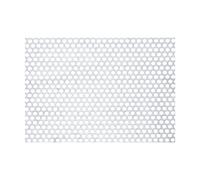 PATIKIL 11.8" x 5.9" 304 Stainless Steel Perforated Sheet, 2Pcs 0.3" Round Hole 20GA Expanded Metal Mesh Plate Screen Decorative Meshes for Ventilation Grill