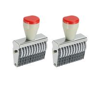 PATIKIL 11 Digit Number Roller Stamp, 2Pcs Adjustable Rubber Stamp Changeable Numerical Symbol Office Date for Business Creative Price Tag