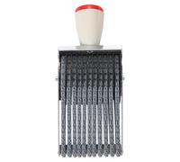 PATIKIL 11 Digits Roller Stamp, Personalized 4.5mm 26 Alphabet Number 0-9 Symbol Rolling Stamp for DIY Stationery Scrapbooking Office Business, Gray