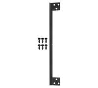 PATIKIL 11 Inch Door Latch Cover, 1 Pcs Door Latch Shield Plates Security Reinforcement Plates with Screw Cover The Gap Between Door Lock Frame Home Room, Black