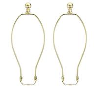 PATIKIL 11 Inch Lamp Harp Kit with Finial, 2 Set Detachable Shade Bracket Holder, DIY Lighting Accessories for Table Floor Lamps, Gold Tone