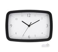 PATIKIL 11 Inch Rectangle Wall Clock, Silent Non-Ticking Modern Wall Clocks Quartz Battery Operated Decorative for Office, Bedroom, Living Room, Library, Black