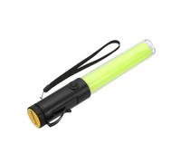 PATIKIL 11 Inch Signal Traffic Wand, Air Traffic Control Wand LED Flashlight with 3 Flashing Modes Side Clip Wrist Strap Lanyard for Parking Directing Guides, Yellow
