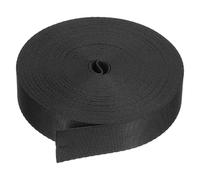 PATIKIL 11 Meters Webbing, 25mm Polypropylene Webbing Strap Heavy Webbing Roll Chair Straps for Indoor Outdoor Climbing DIY Crafting, Black